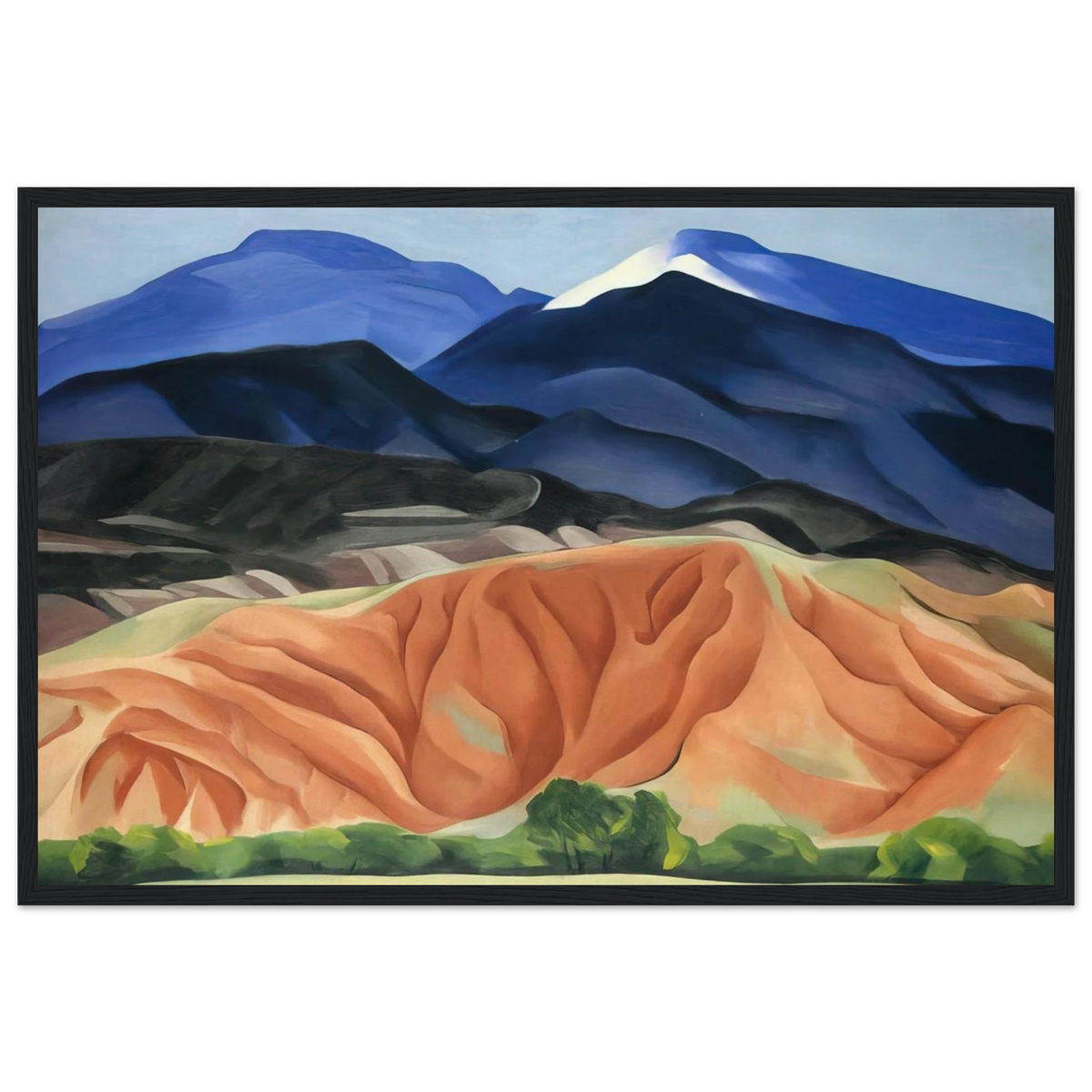 Black Mesa Landscape, New Mexico - Out Back of Mary`s II Framed Poster | Georgia O'Keeffe Framed Prints Wall Art | Georgia O Keeffe Prints