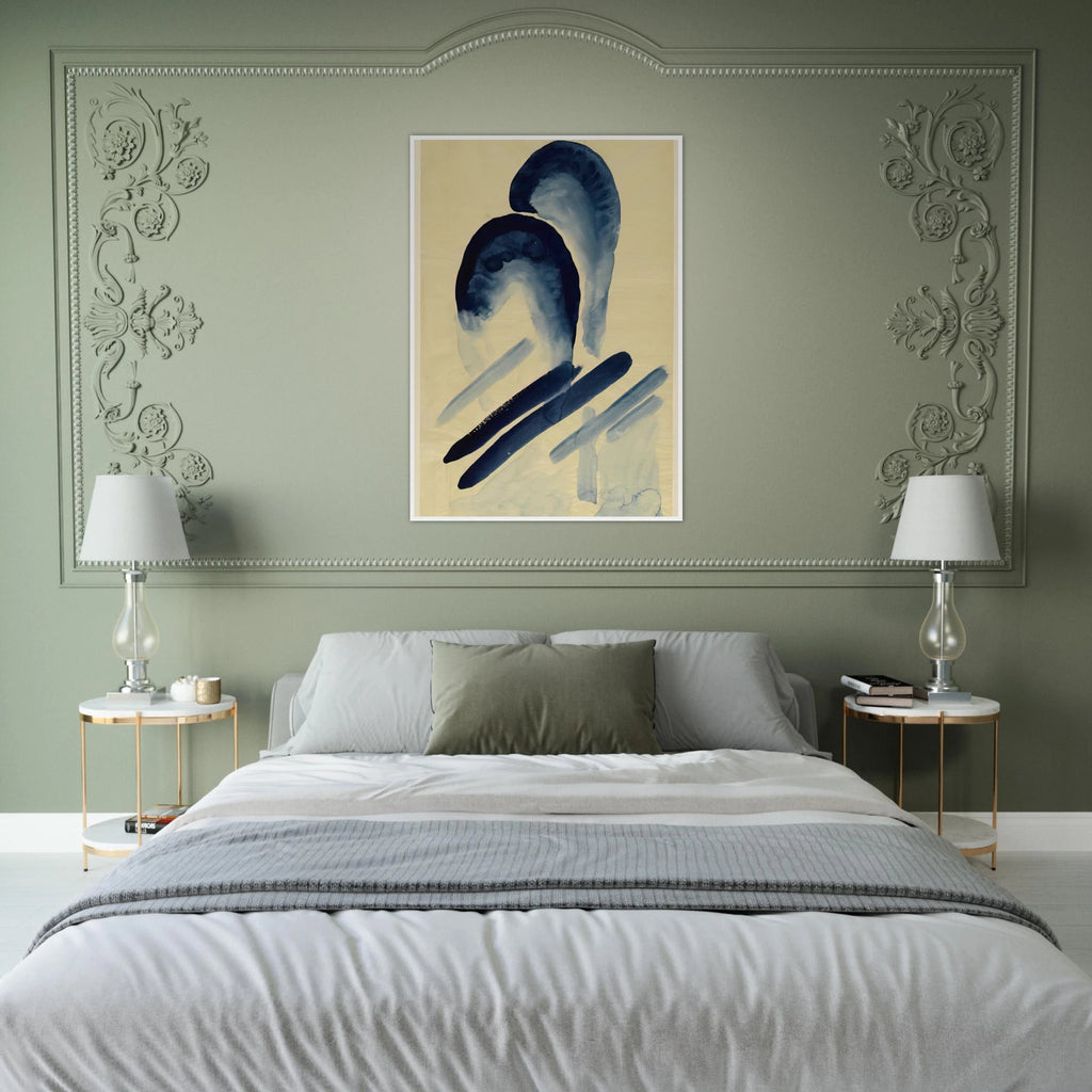 Blue-03 Framed Poster | Georgia O'Keeffe Framed Prints Wall Art | Georgia O Keeffe Prints