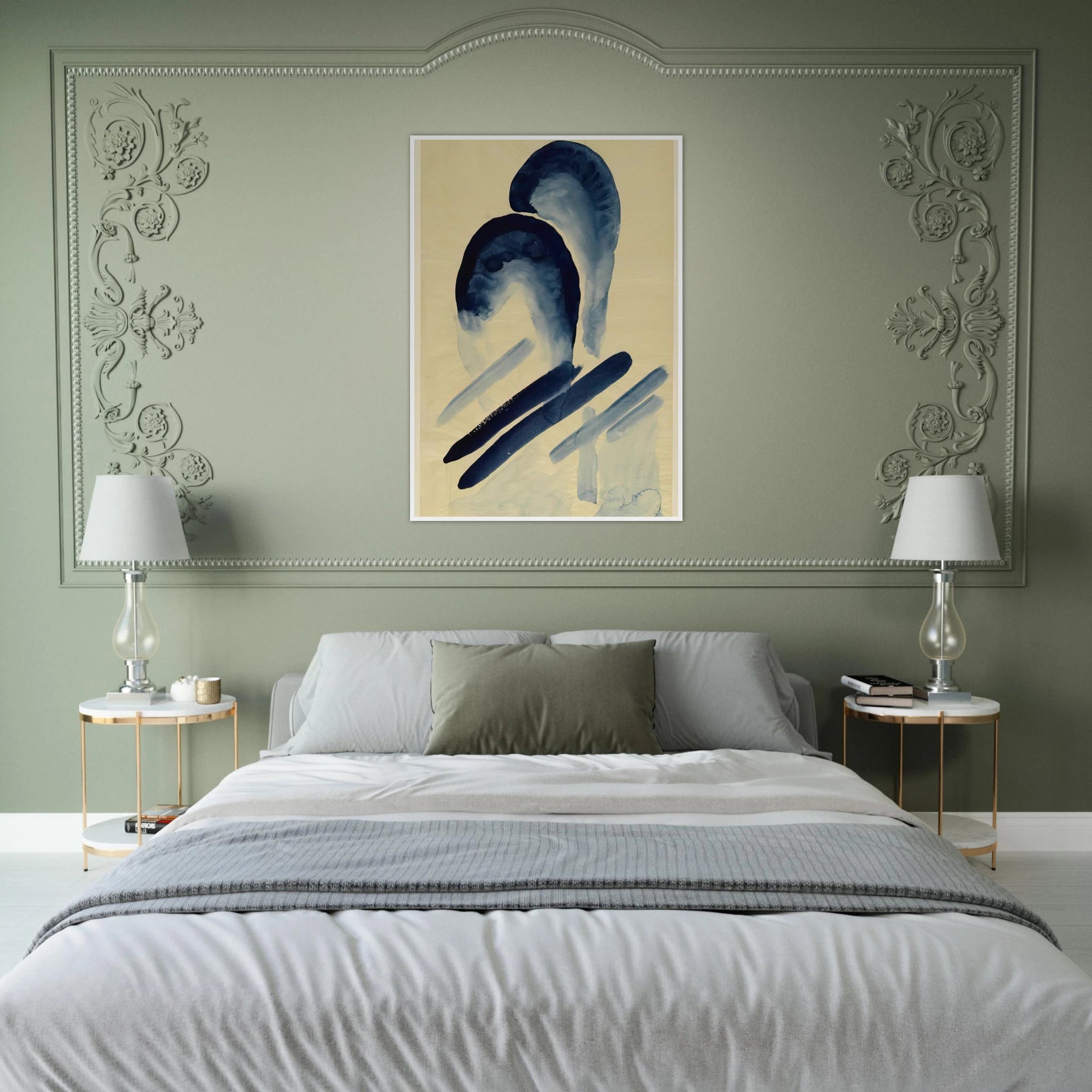 Blue-03 Framed Poster | Georgia O'Keeffe Framed Prints Wall Art | Georgia O Keeffe Prints