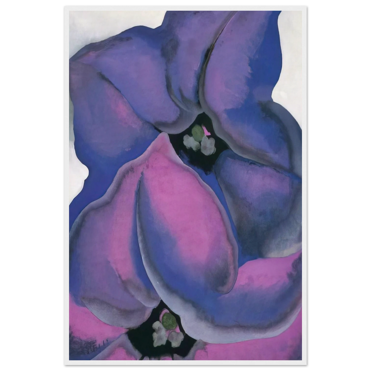 Purple Petunias Framed Poster | Georgia O'Keeffe Framed Prints Wall Art | Georgia O Keeffe Prints