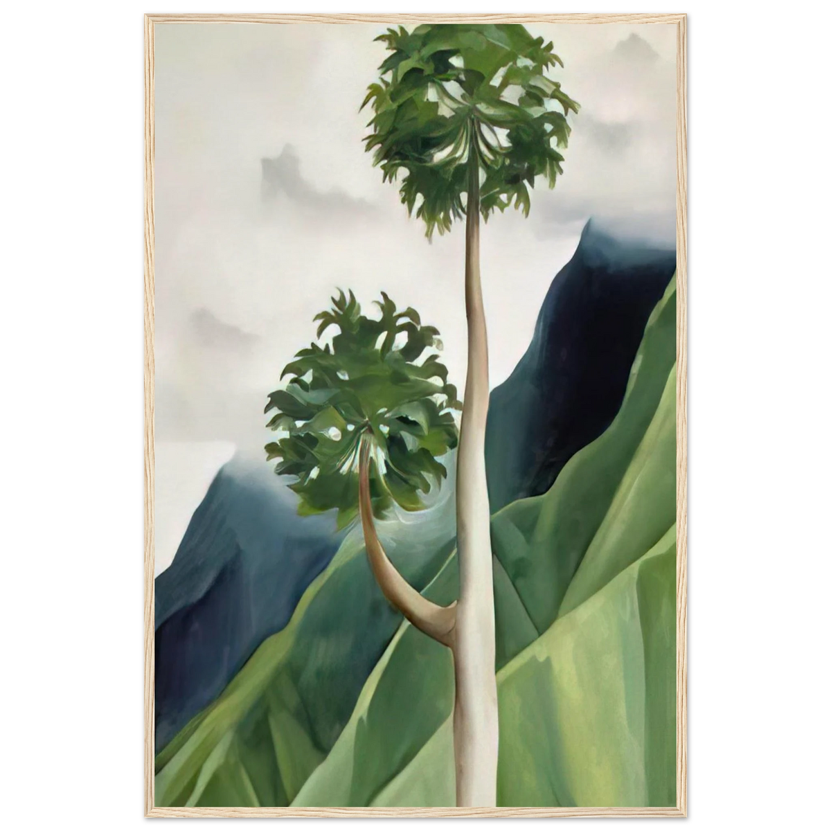Papaya Tree-Iao Valley Framed Poster | Georgia O'Keeffe Framed Prints Wall Art | Georgia O Keeffe Prints
