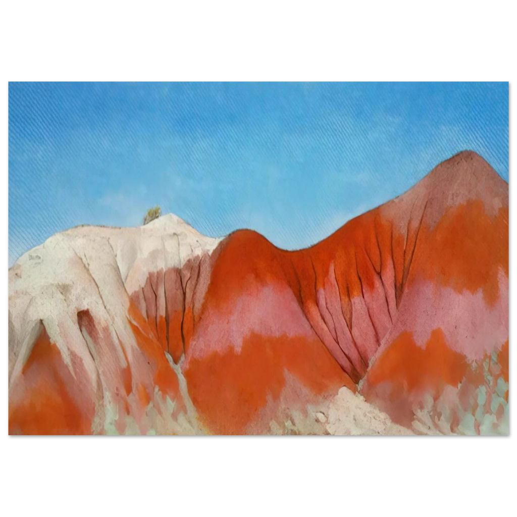 Series near abiquiu, New Mexico - Hills to the left Poster | Georgia O'Keeffe Poster | Georgia O Keeffe Prints
