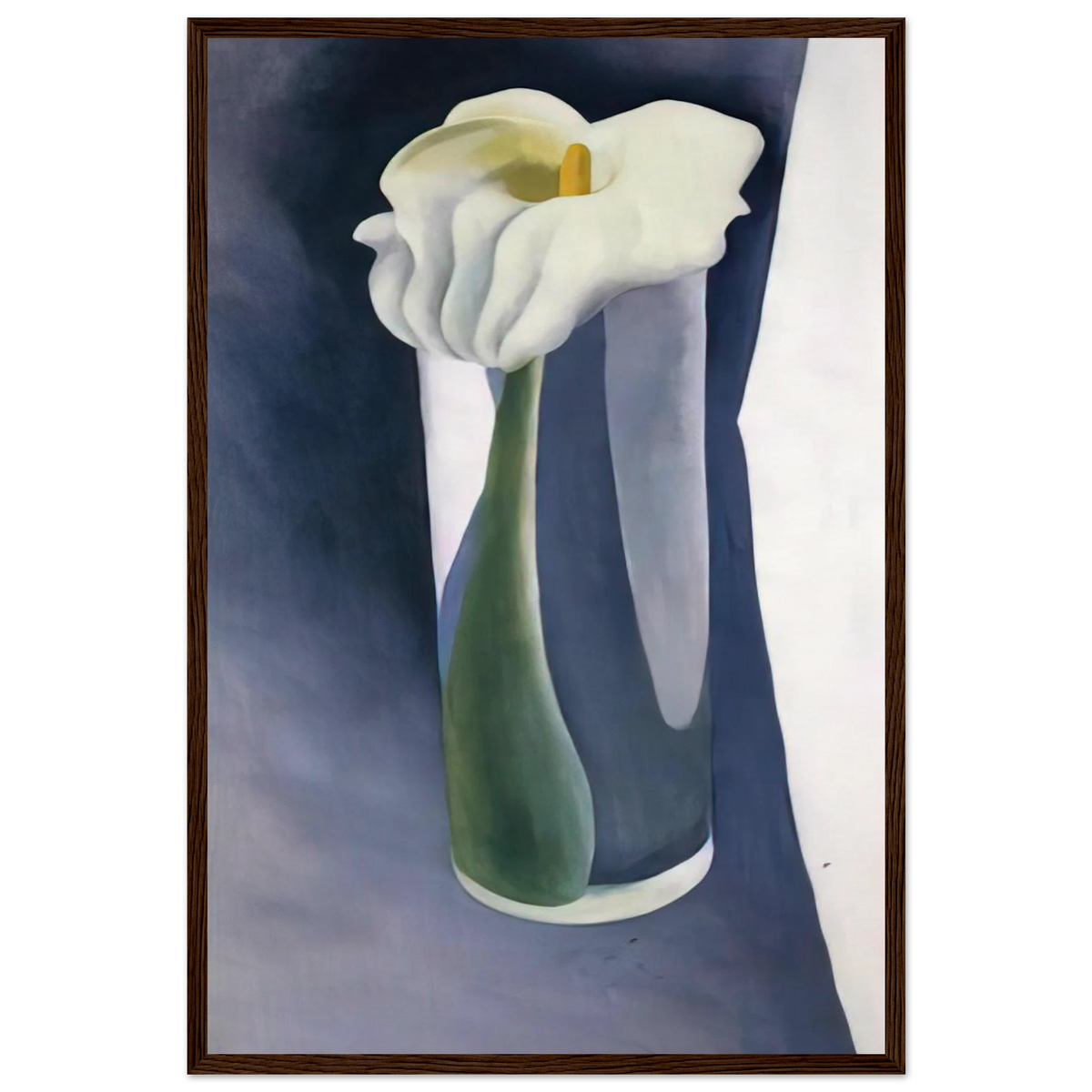 Calla Lily in Tall Glass Framed Poster | Georgia O'Keeffe Framed Prints Wall Art | Georgia O Keeffe Prints