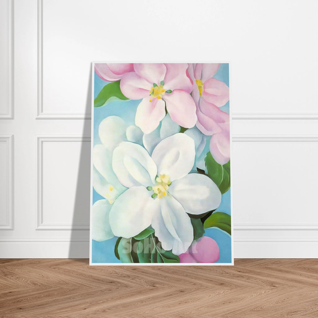 Apple Blossoms Framed Poster | Georgia O'Keeffe Framed Prints Wall Art | Georgia O Keeffe Prints