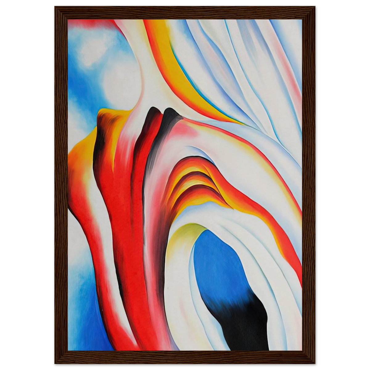 Music Pink and Blue Framed Poster | Georgia O'Keeffe Framed Prints Wall Art | Georgia O Keeffe Prints