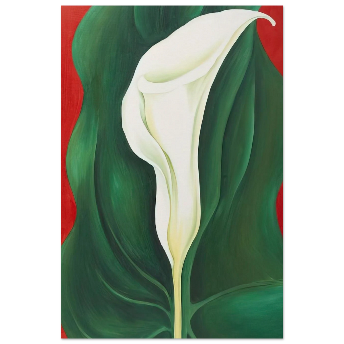 Single Calla Lily  Red  Poster | Georgia O'Keeffe Poster | Georgia O Keeffe Prints