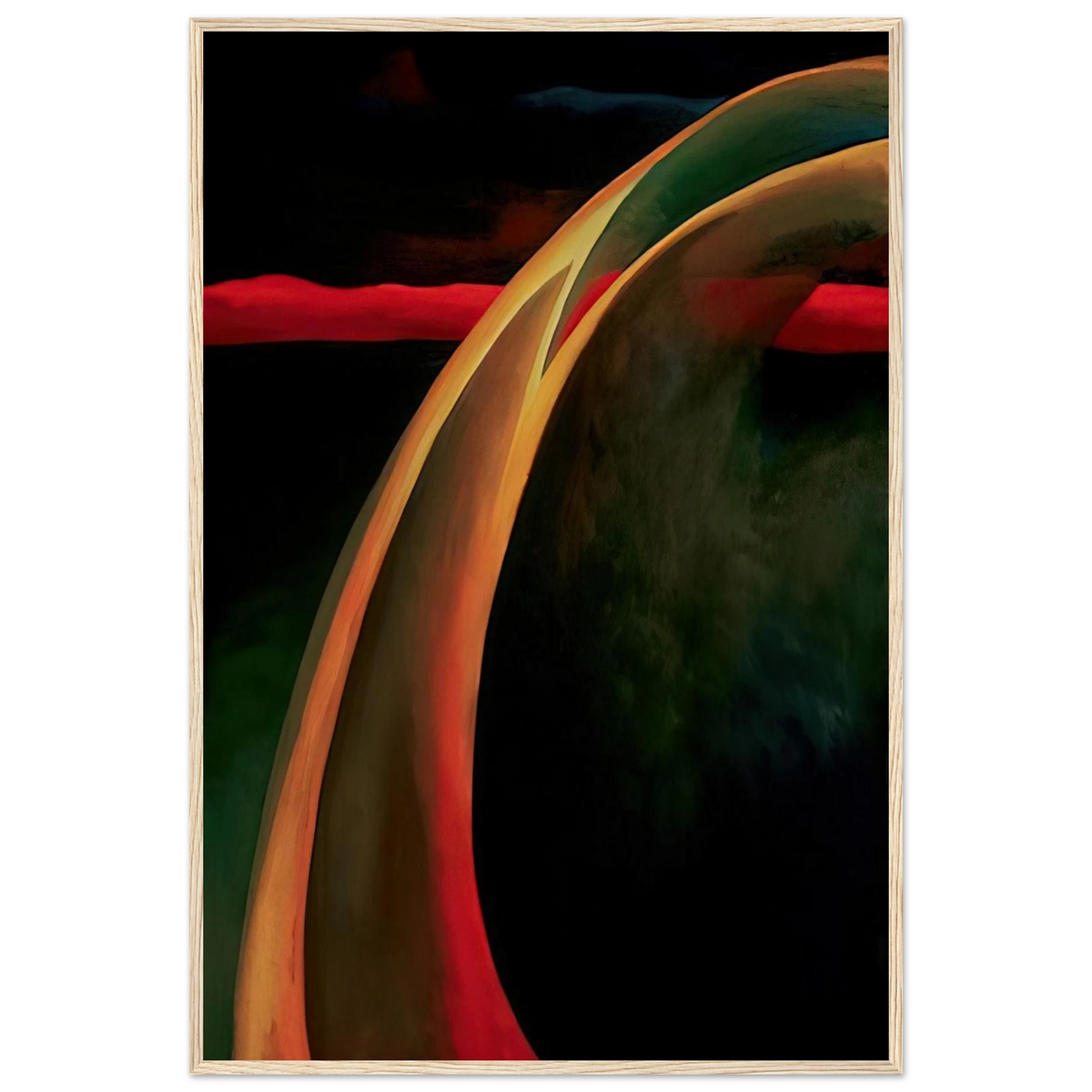 Red and Orange Streak Framed Poster | Georgia O'Keeffe Framed Prints Wall Art | Georgia O Keeffe Prints