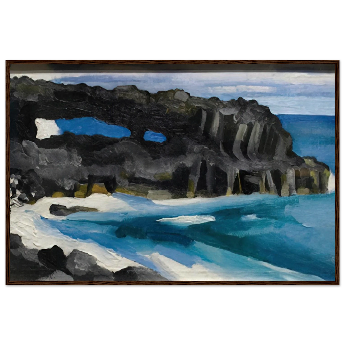 Black Lava Bridge, Hana Coast-No. II Framed Poster | Georgia O'Keeffe Framed Prints Wall Art | Georgia O Keeffe Prints