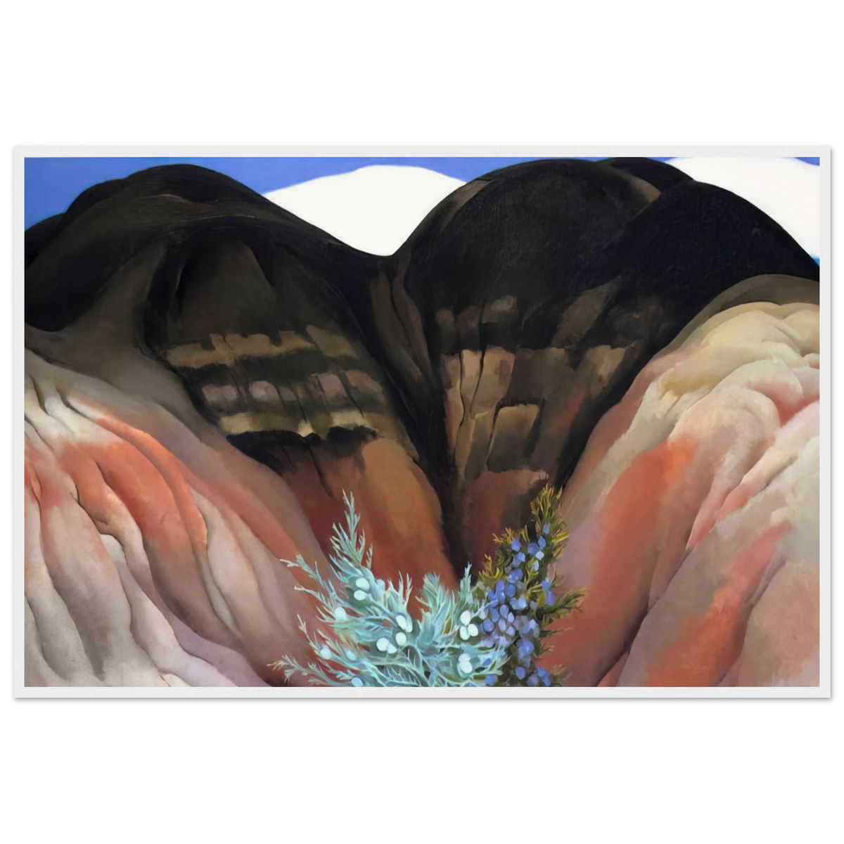 Black Hills with Cedar Framed Poster | Georgia O'Keeffe Framed Prints Wall Art | Georgia O Keeffe Prints