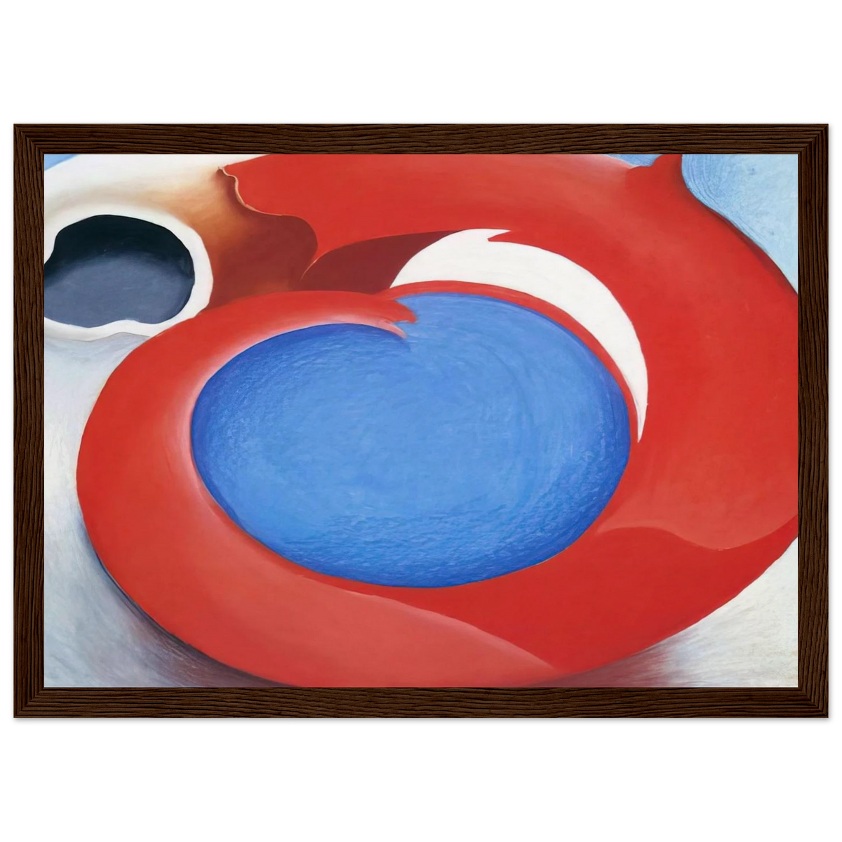 Goat's Horn With Red Framed Poster | Georgia O'Keeffe Framed Prints Wall Art | Georgia O Keeffe Prints
