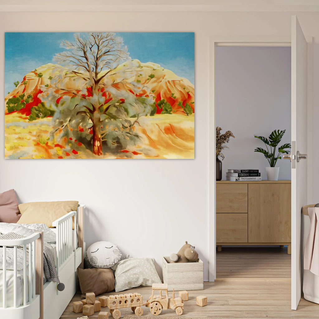 Dead Tree with Pink Hill Poster | Georgia O'Keeffe Poster | Georgia O Keeffe Prints