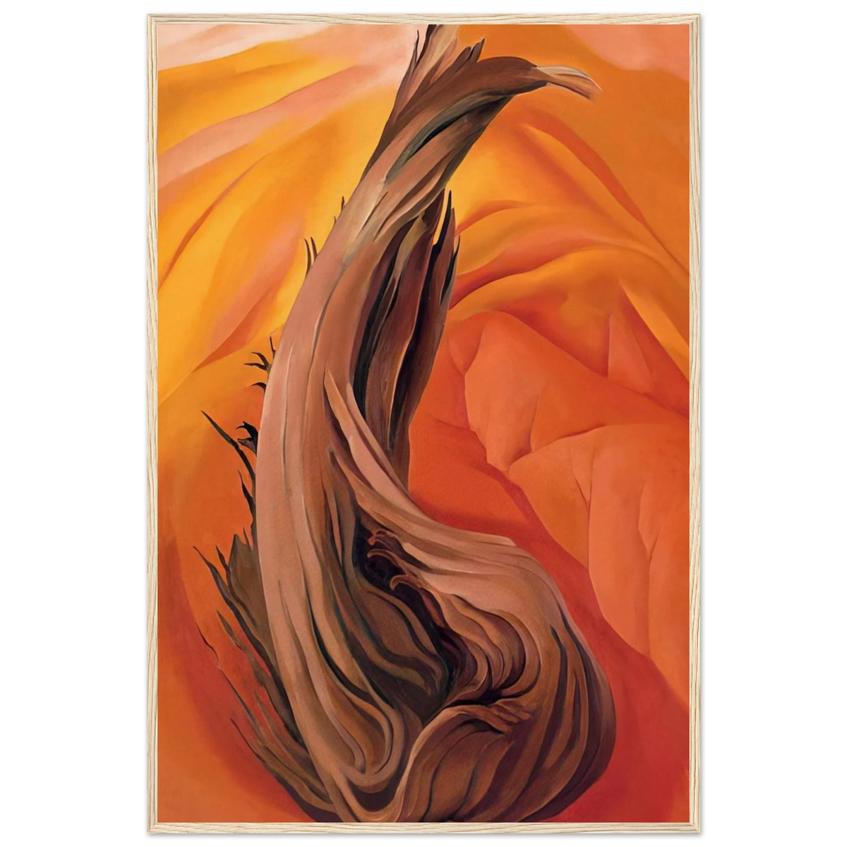 Stump in Red Hills Framed Poster | Georgia O'Keeffe Framed Prints Wall Art | Georgia O Keeffe Prints