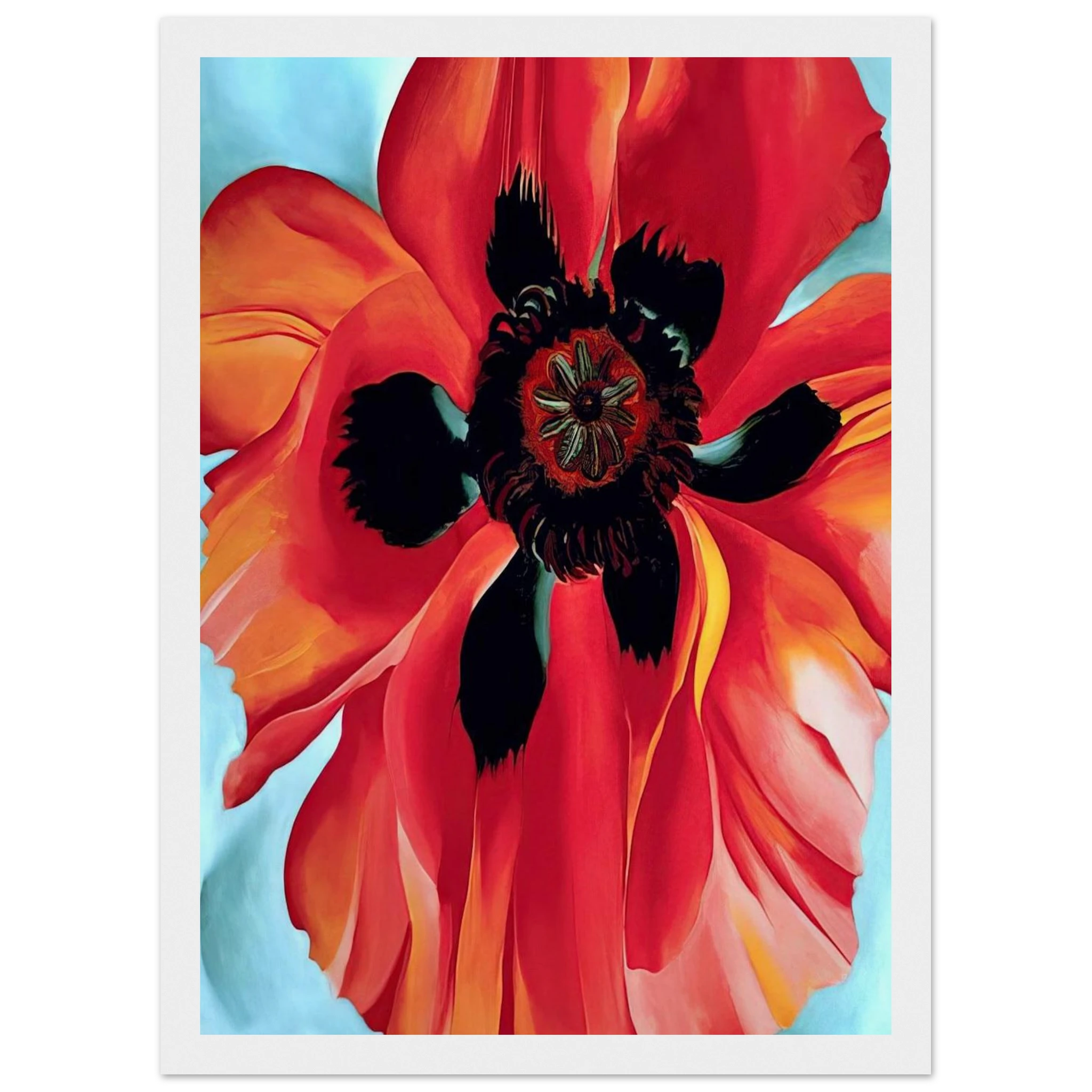 Red Poppy VI Framed Poster | Georgia O'Keeffe Framed Prints Wall Art | Georgia O Keeffe Prints