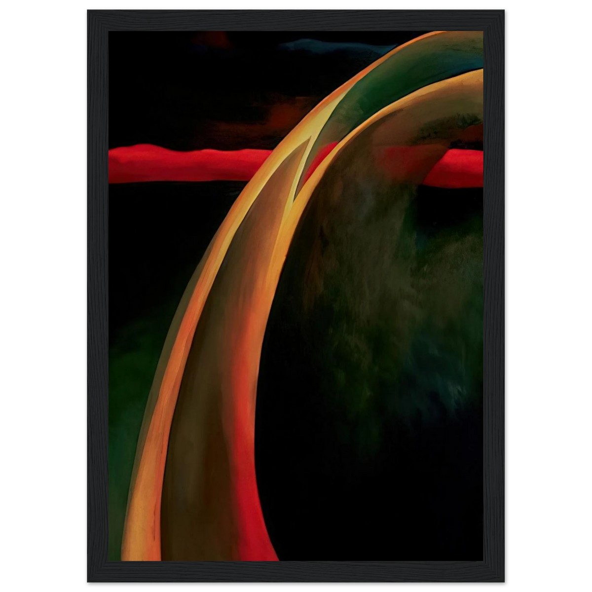 Red and Orange Streak Framed Poster | Georgia O'Keeffe Framed Prints Wall Art | Georgia O Keeffe Prints