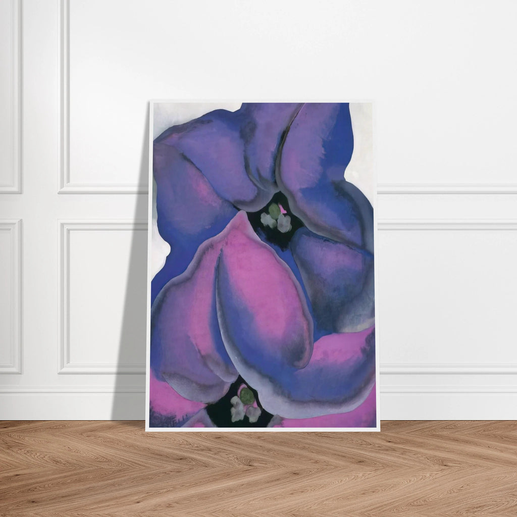 Purple Petunias Framed Poster | Georgia O'Keeffe Framed Prints Wall Art | Georgia O Keeffe Prints