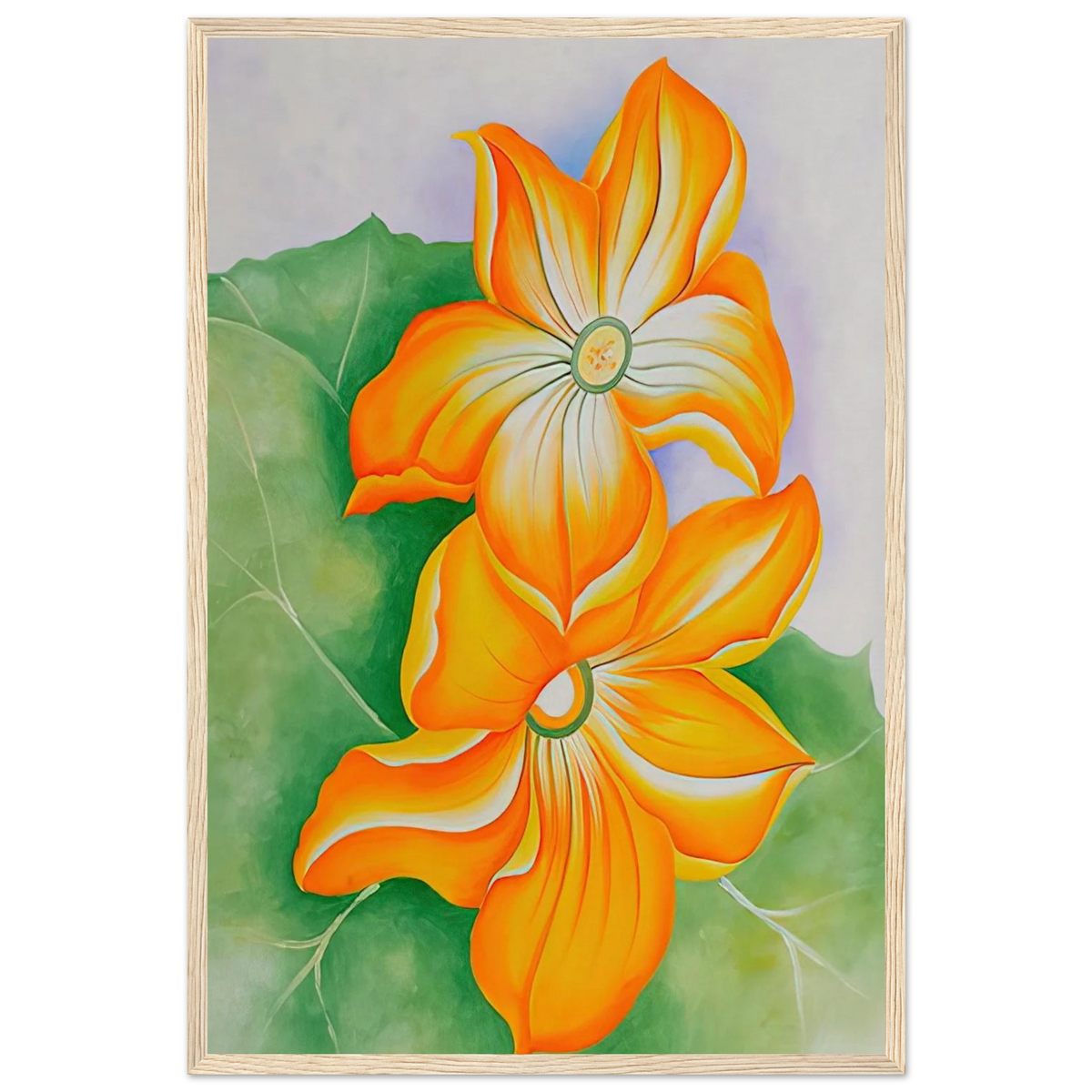 Squash Blossoms Framed Poster | Georgia O'Keeffe Framed Prints Wall Art | Georgia O Keeffe Prints