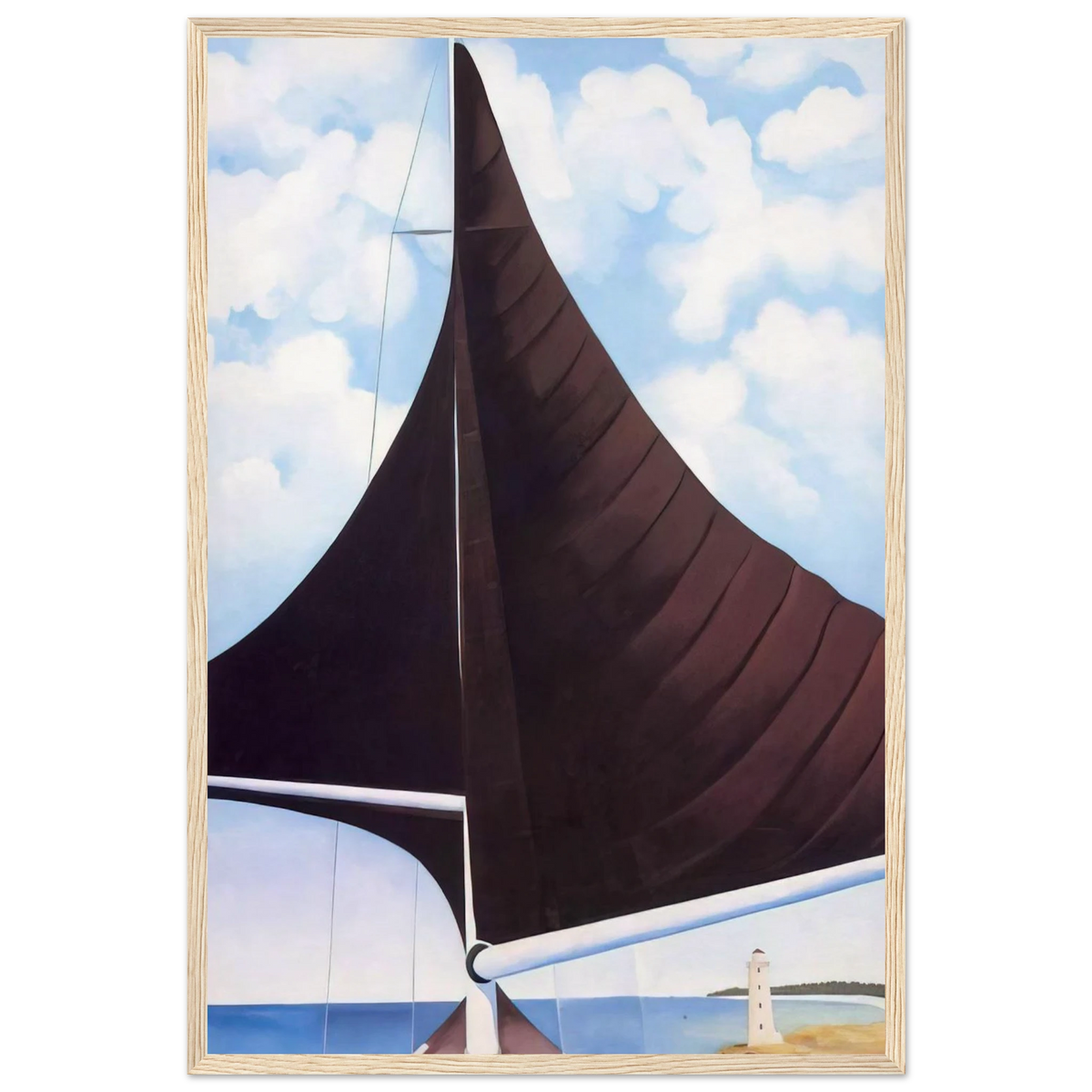 Brown Sail, Wing on Wing, Nassau Framed Poster | Georgia O'Keeffe Framed Prints Wall Art | Georgia O Keeffe Prints
