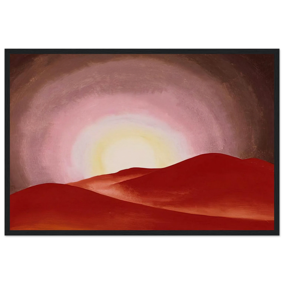 Red Hills, Lake George Framed Poster | Georgia O'Keeffe Framed Prints Wall Art | Georgia O Keeffe Prints