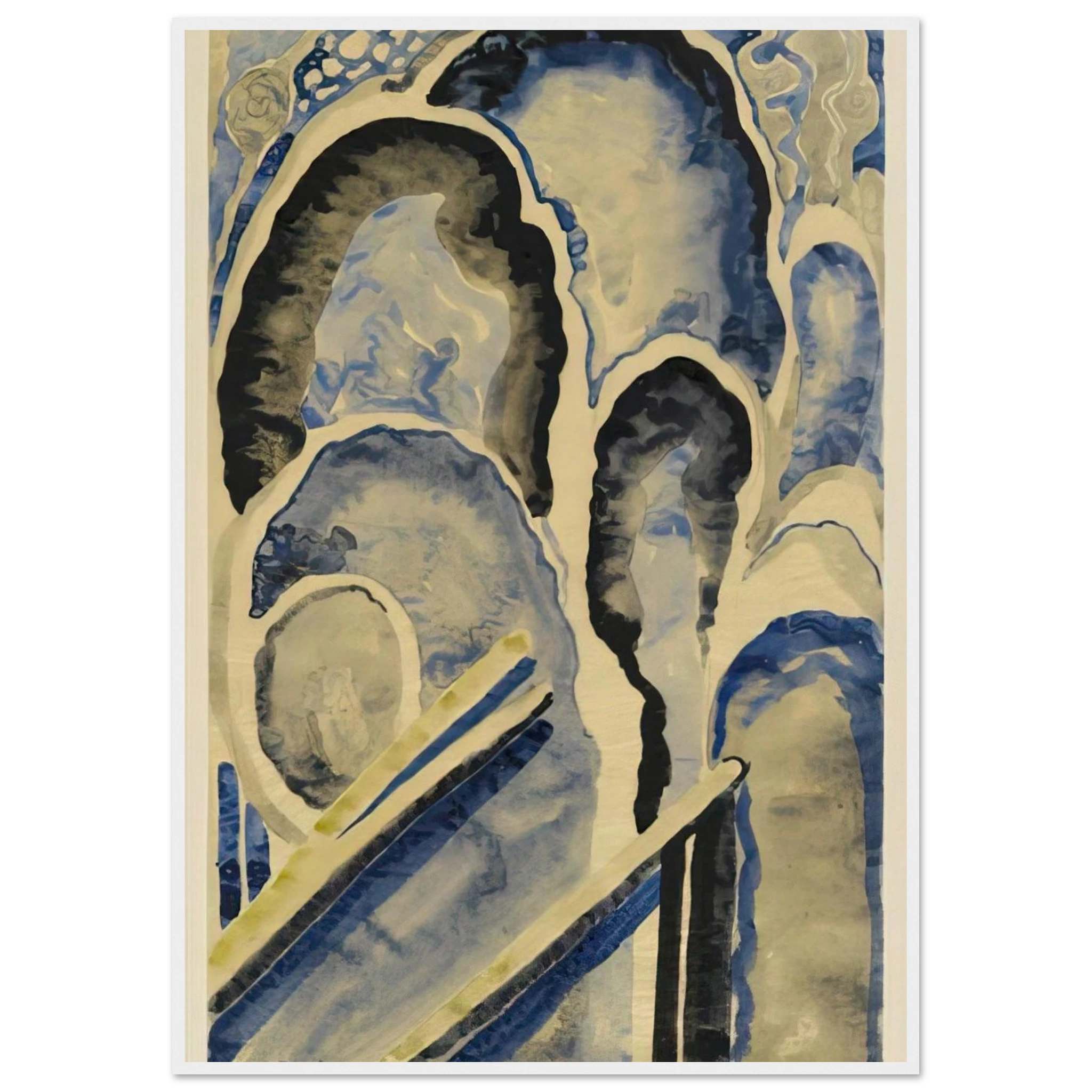 Blue-01 Framed Poster | Georgia O'Keeffe Framed Prints Wall Art | Georgia O Keeffe Prints