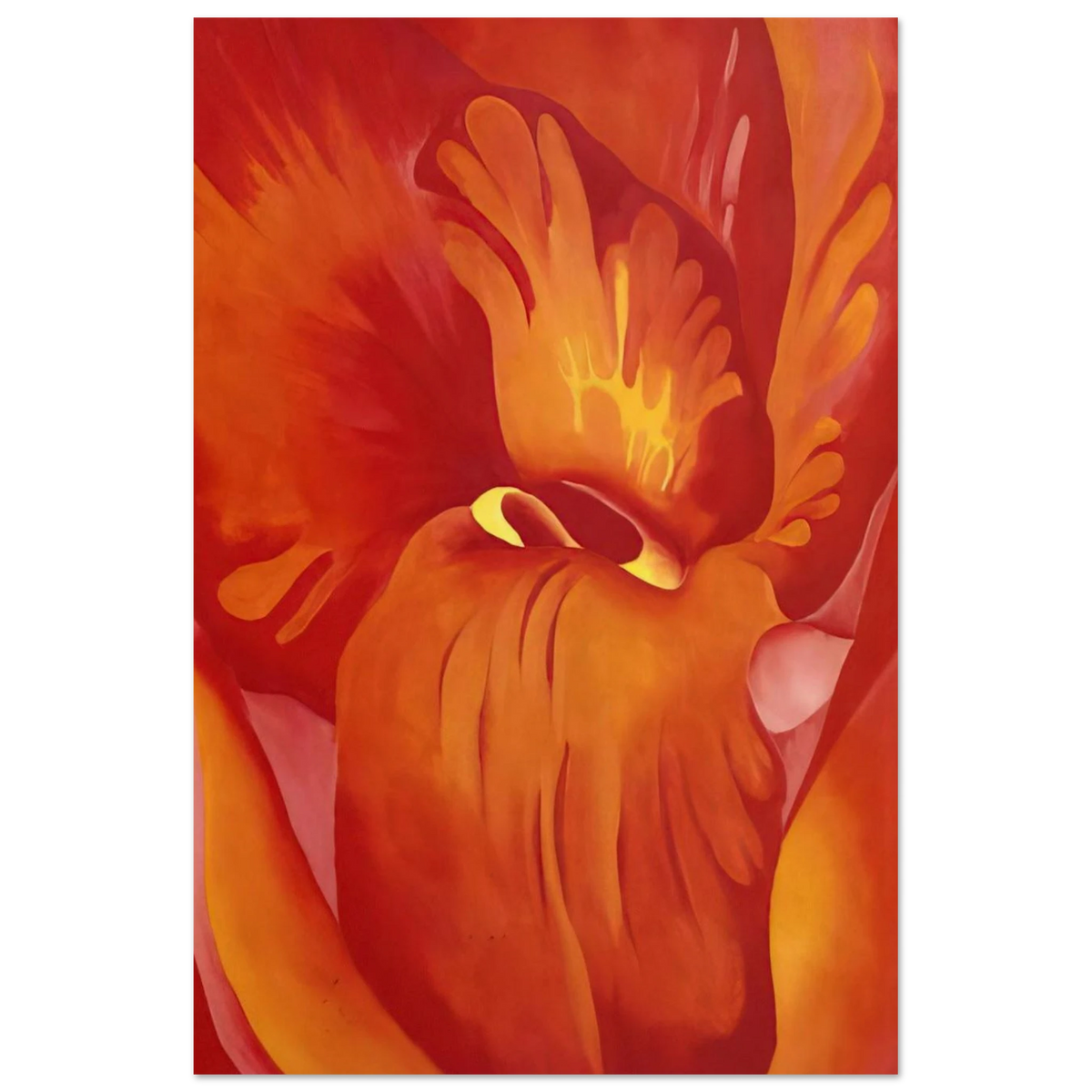 Canna Red and Orange Poster | Georgia O'Keeffe Poster | Georgia O Keeffe Prints