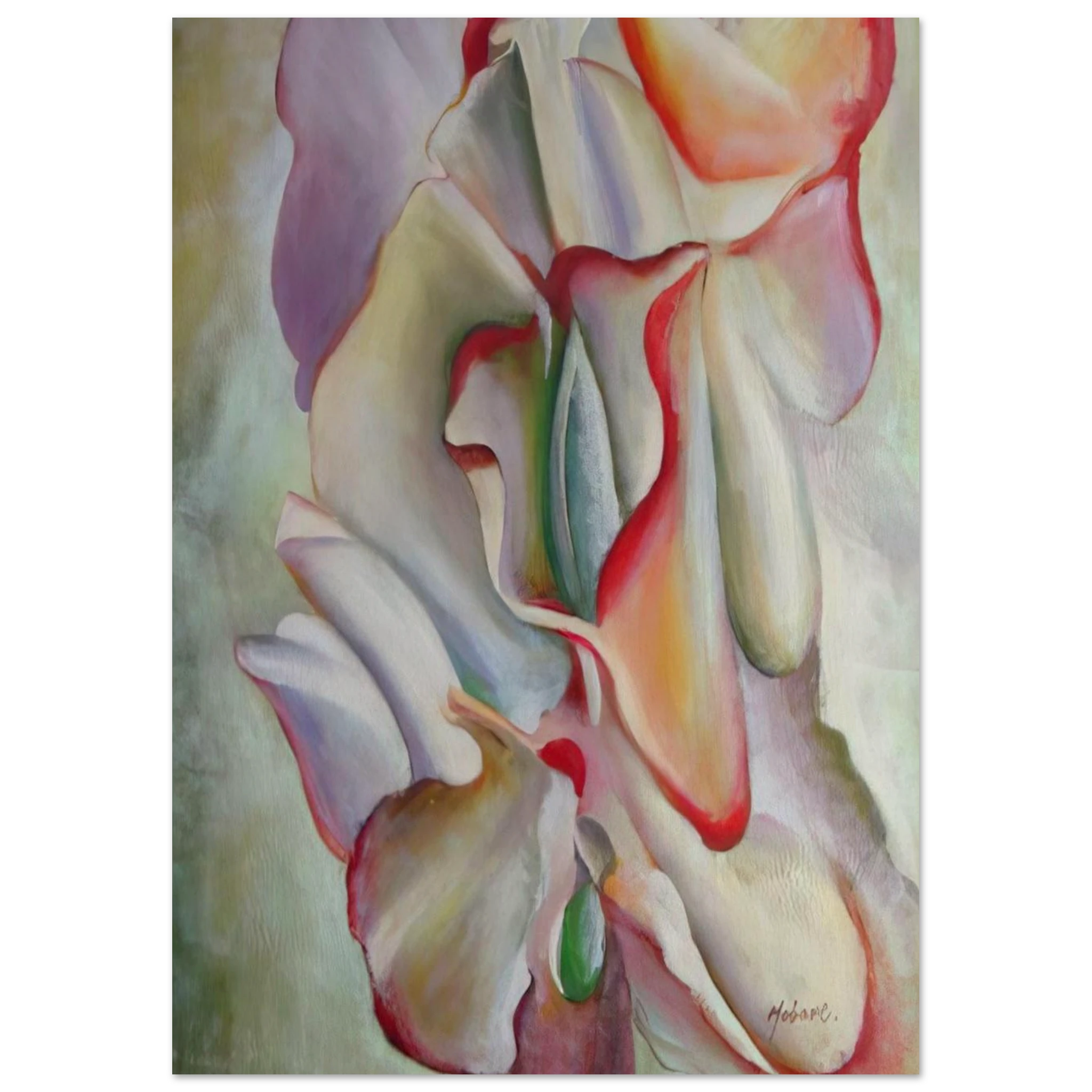 Pink Sweet Peas Poster | Georgia O'Keeffe Poster | Georgia O Keeffe Prints