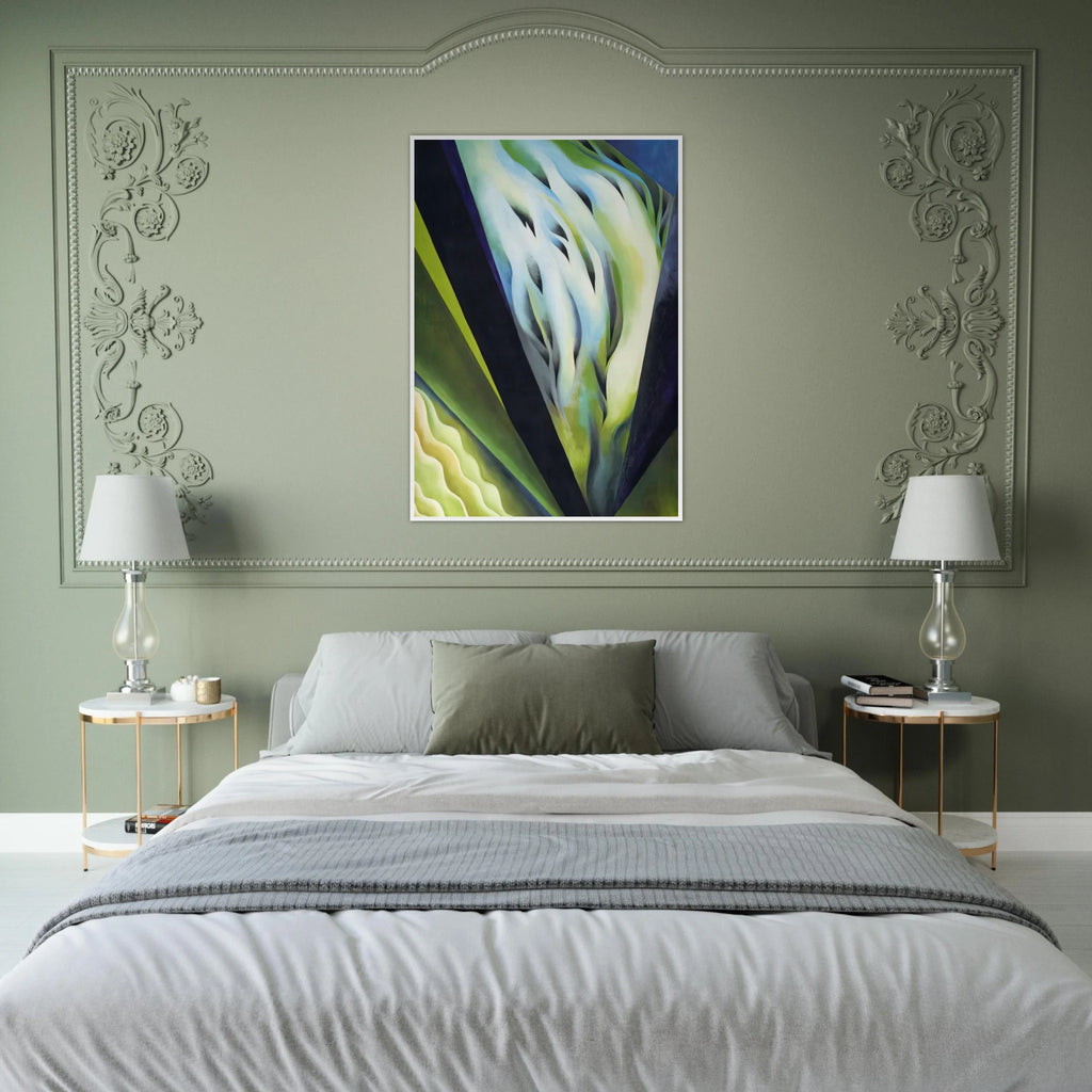 Blue and Green Music Framed Poster | Georgia O'Keeffe Framed Prints Wall Art | Georgia O Keeffe Prints
