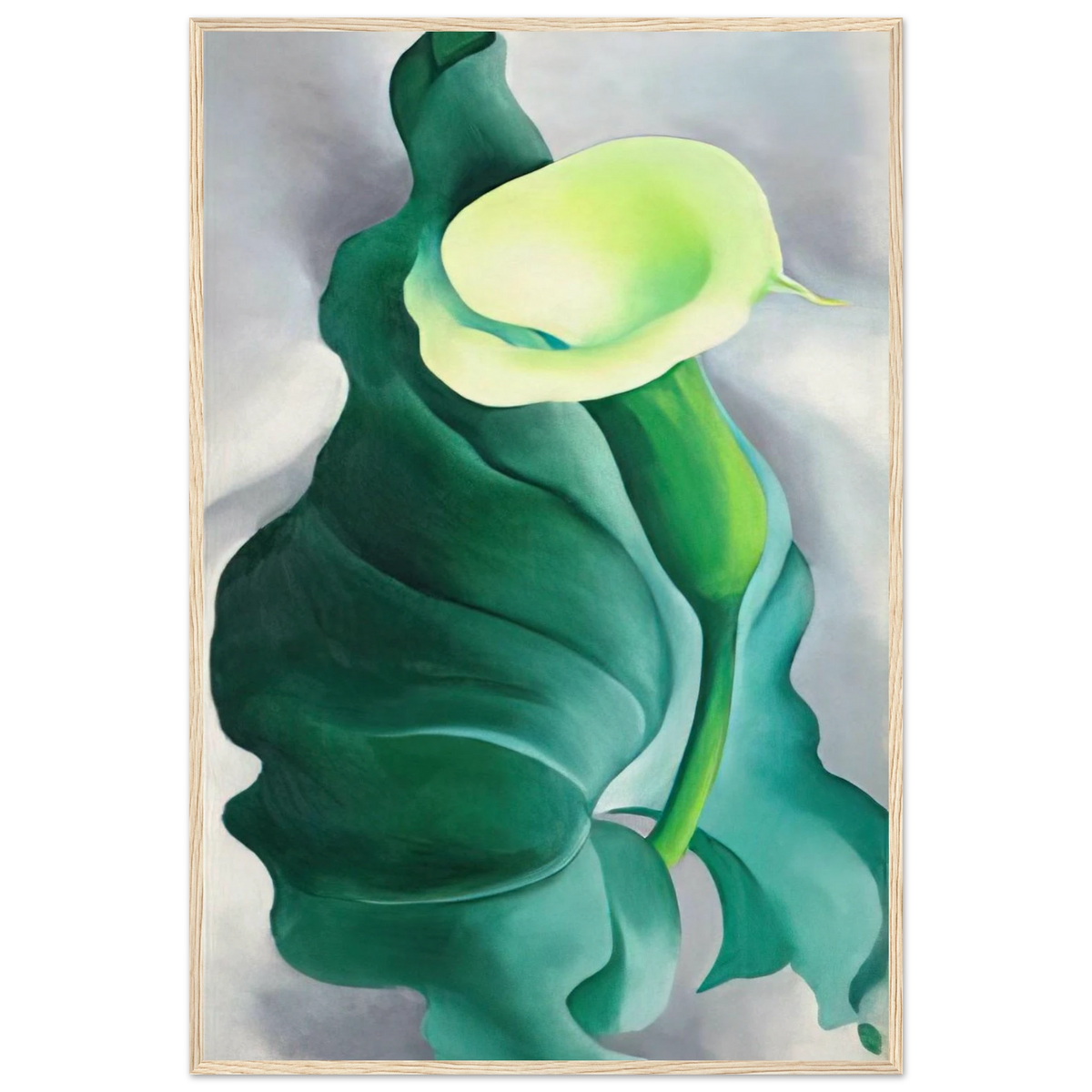 Calla Lily  Lily-Yellow No. 2  Framed Poster | Georgia O'Keeffe Framed Prints Wall Art | Georgia O Keeffe Prints