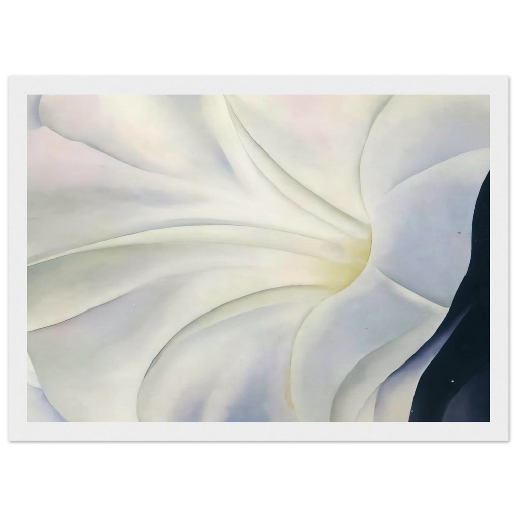Morning Glory with Black Framed Poster | Georgia O'Keeffe Framed Prints Wall Art | Georgia O Keeffe Prints