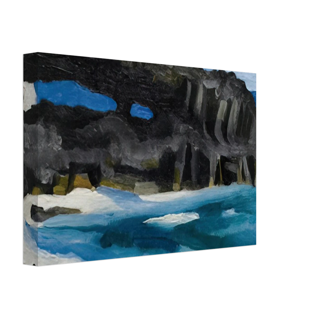 Black Lava Bridge, Hana Coast-No. II Canvas | Georgia O'Keeffe Canvas | Georgia O Keeffe Prints