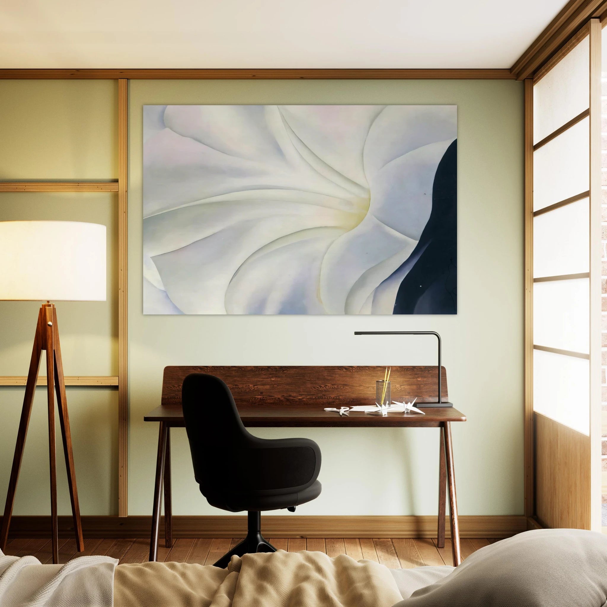 Morning Glory with Black Poster | Georgia O'Keeffe Poster | Georgia O Keeffe Prints