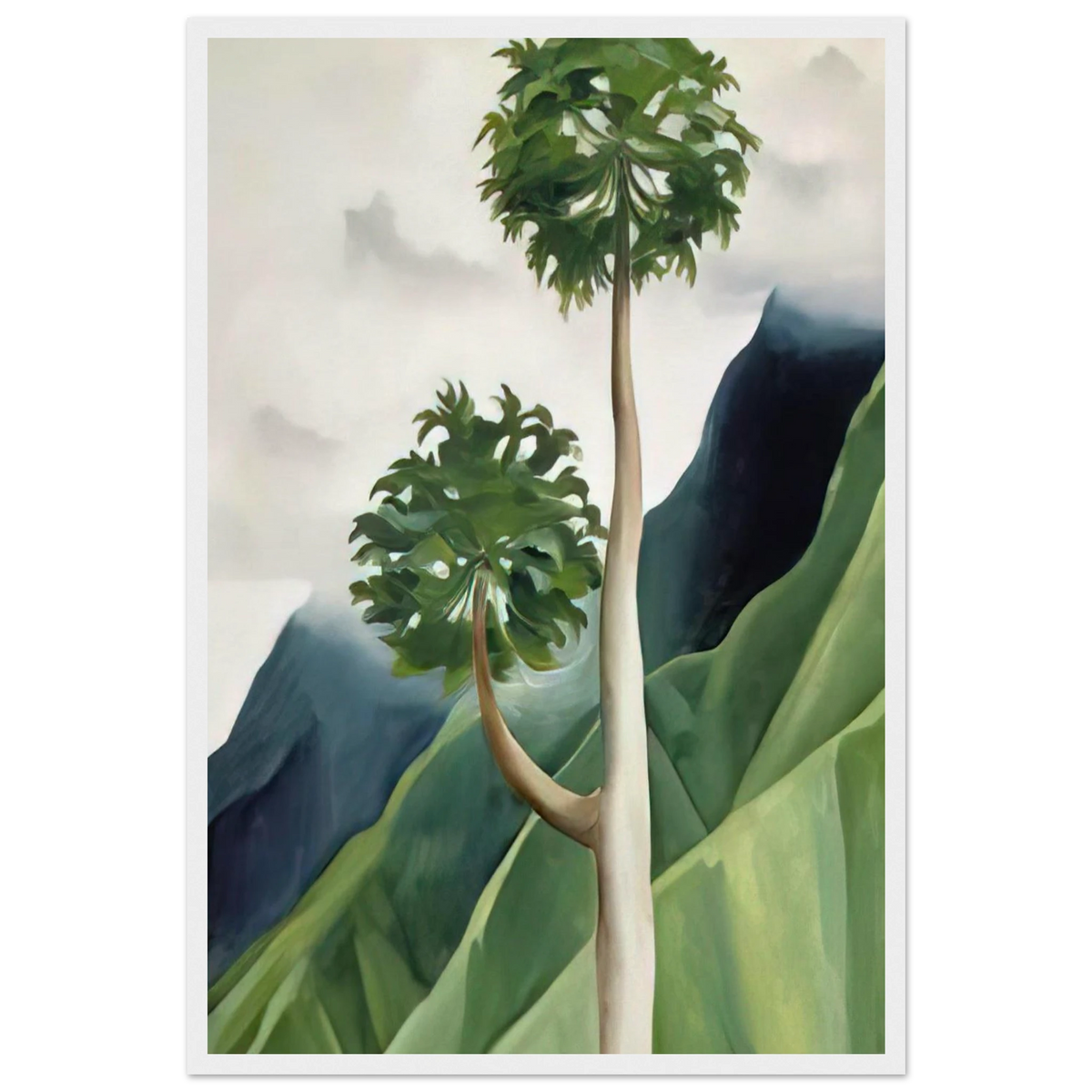 Papaya Tree-Iao Valley Framed Poster | Georgia O'Keeffe Framed Prints Wall Art | Georgia O Keeffe Prints