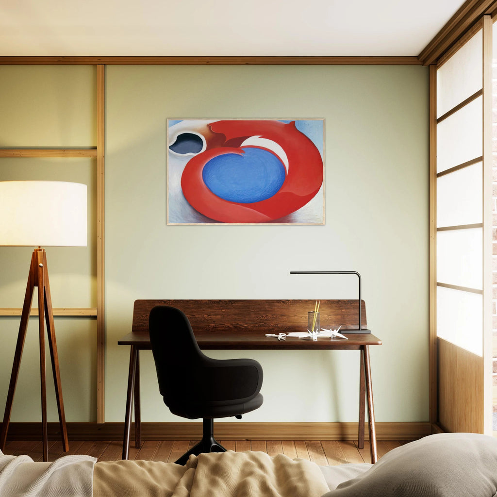 Goat's Horn With Red Framed Poster | Georgia O'Keeffe Framed Prints Wall Art | Georgia O Keeffe Prints