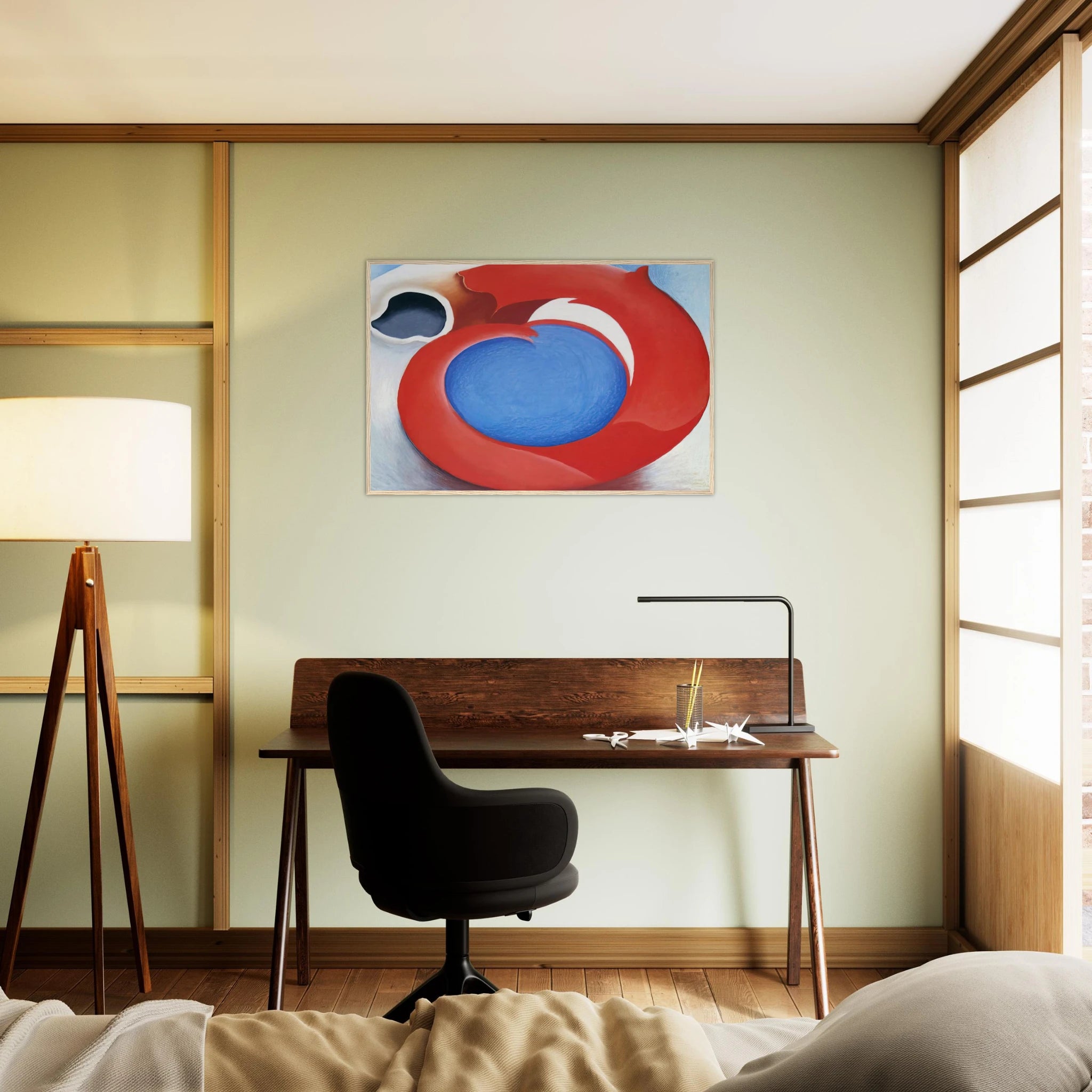 Goat's Horn With Red Framed Poster | Georgia O'Keeffe Framed Prints Wall Art | Georgia O Keeffe Prints