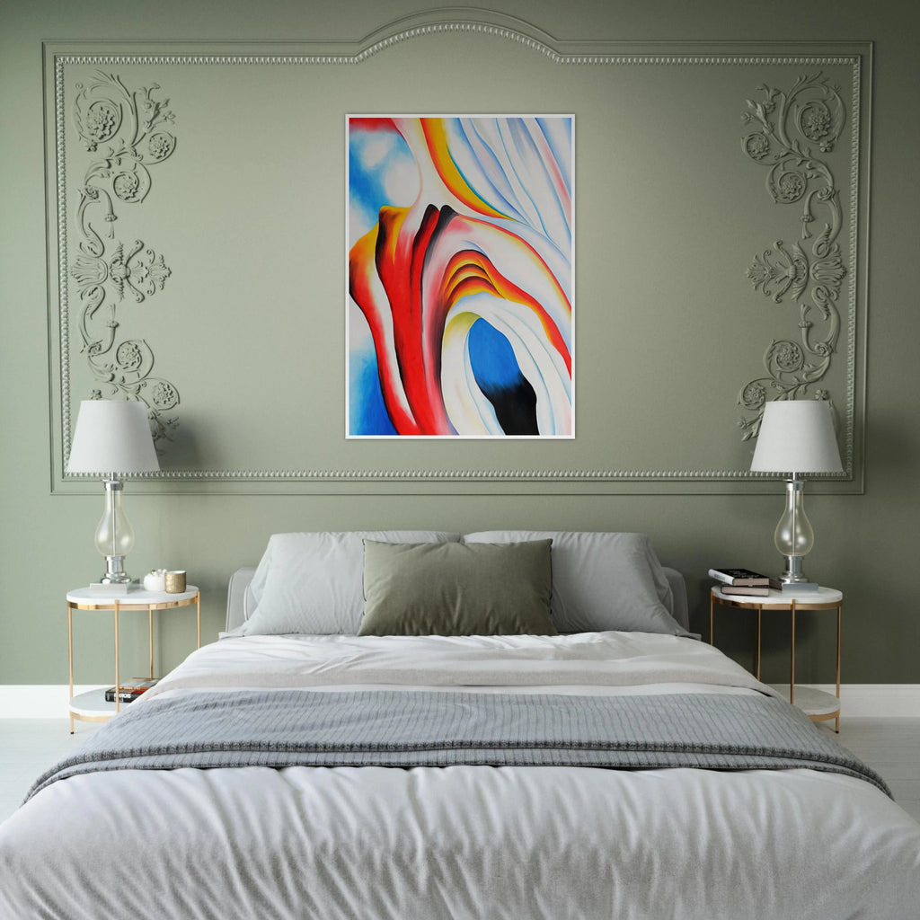 Music Pink and Blue Framed Poster | Georgia O'Keeffe Framed Prints Wall Art | Georgia O Keeffe Prints