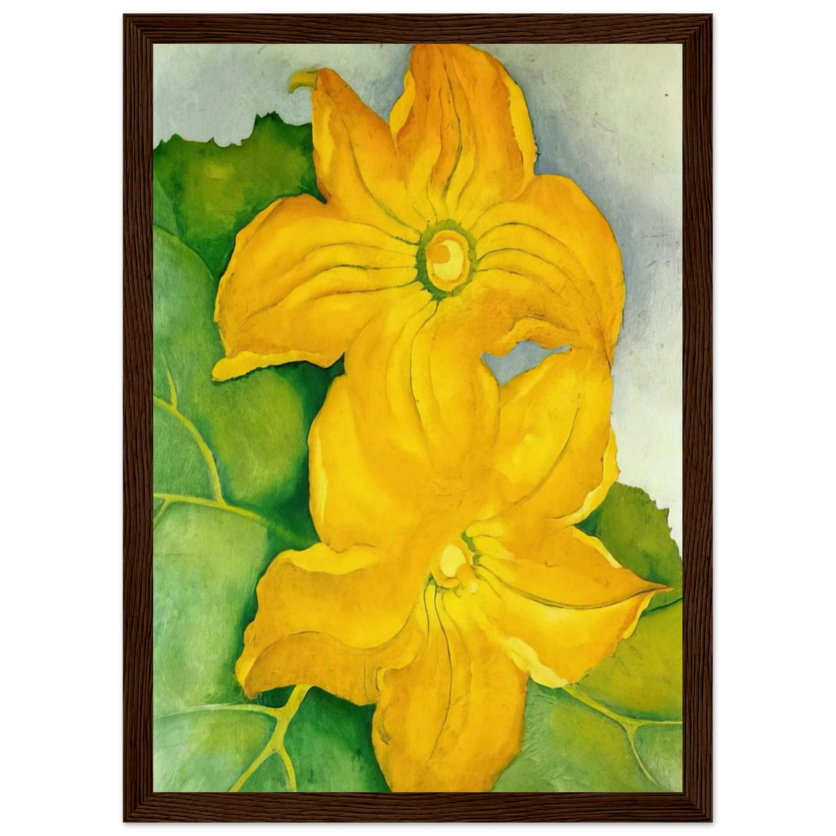 Squash Blossoms I Framed Poster | Georgia O'Keeffe Framed Prints Wall Art | Georgia O Keeffe Prints