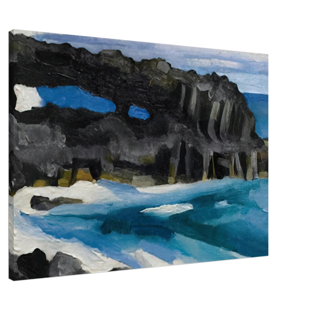 Black Lava Bridge, Hana Coast-No. II Canvas | Georgia O'Keeffe Canvas | Georgia O Keeffe Prints