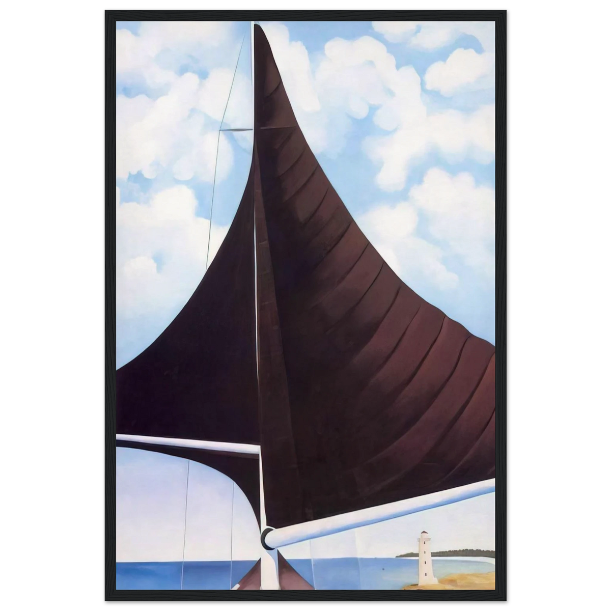 Brown Sail, Wing on Wing, Nassau Framed Poster | Georgia O'Keeffe Framed Prints Wall Art | Georgia O Keeffe Prints