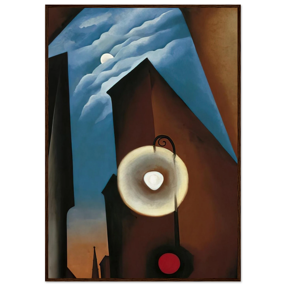 New York with Moon Framed Poster | Georgia O'Keeffe Framed Prints Wall Art | Georgia O Keeffe Prints