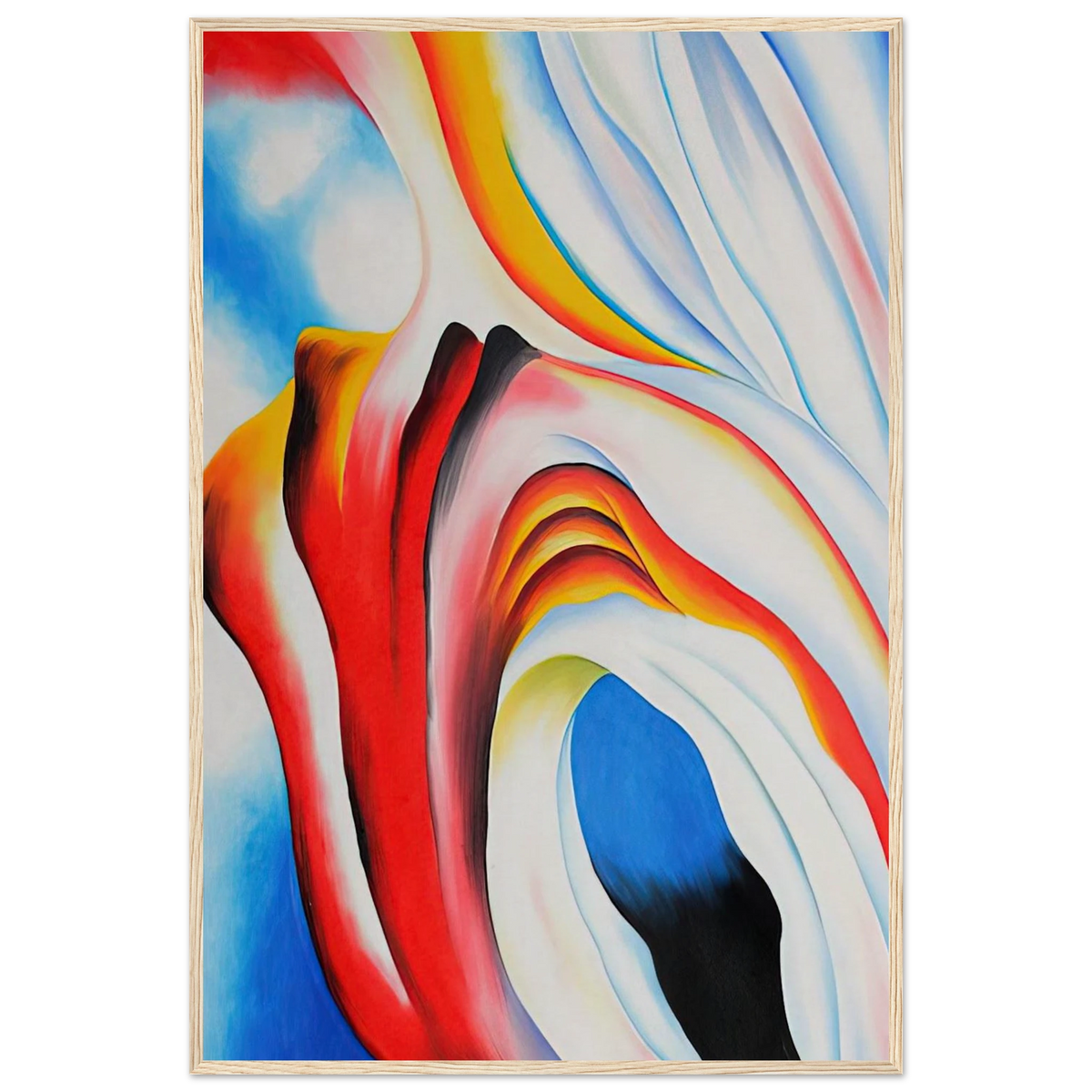 Music Pink and Blue Framed Poster | Georgia O'Keeffe Framed Prints Wall Art | Georgia O Keeffe Prints