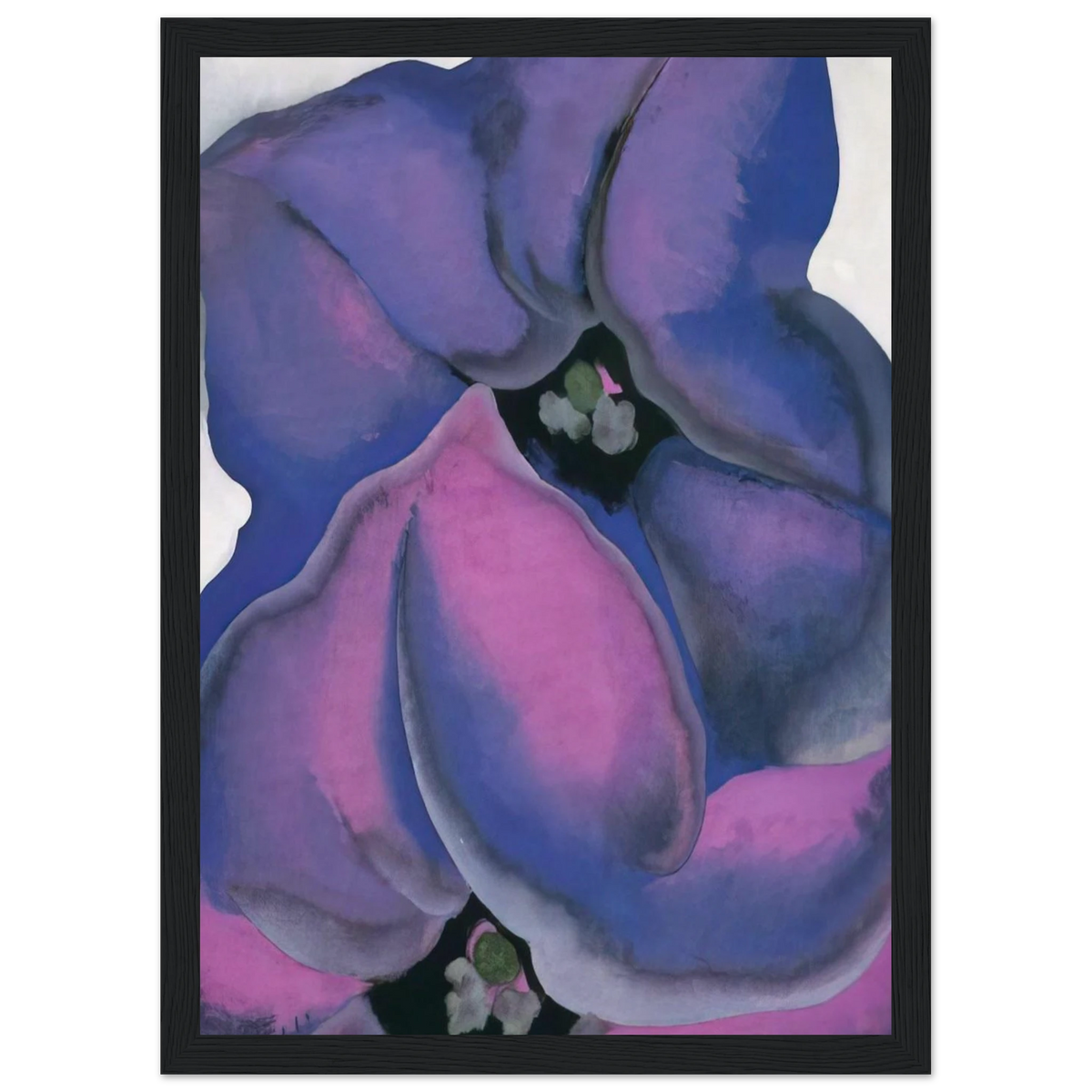 Purple Petunias Framed Poster | Georgia O'Keeffe Framed Prints Wall Art | Georgia O Keeffe Prints