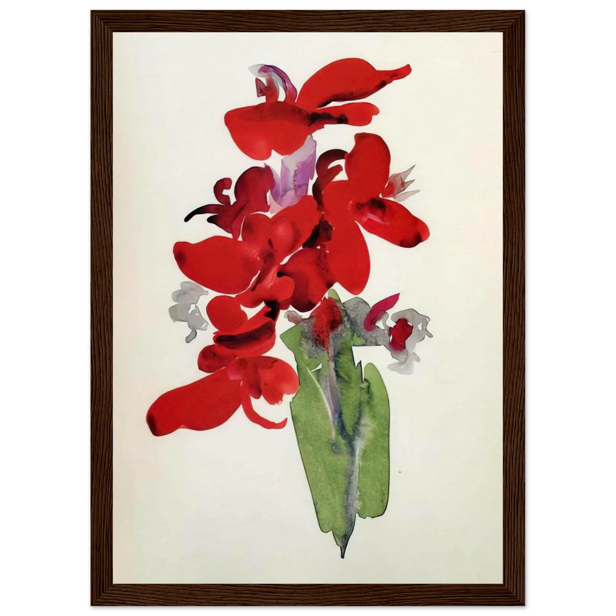 Red Canna Framed Poster | Georgia O'Keeffe Framed Prints Wall Art | Georgia O Keeffe Prints