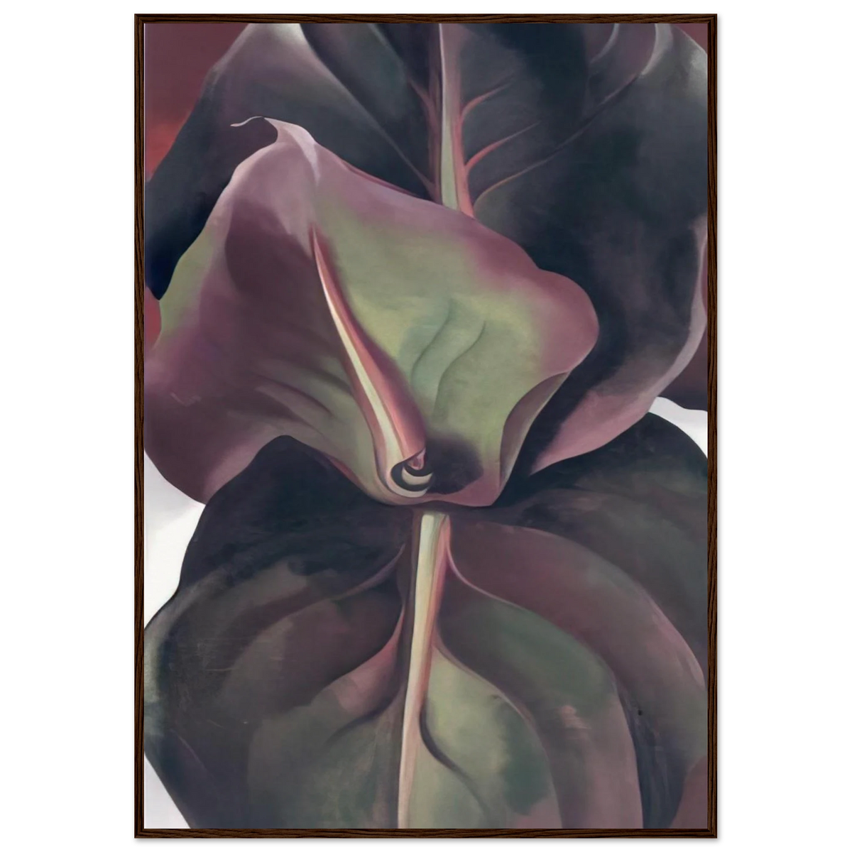 Canna Leaves Framed Poster | Georgia O'Keeffe Framed Prints Wall Art | Georgia O Keeffe Prints