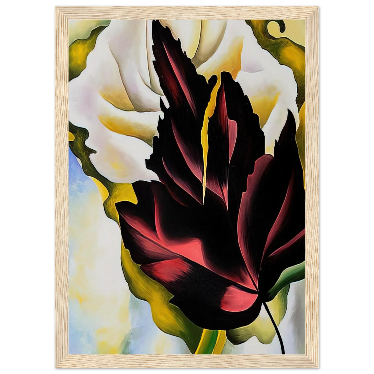 Pattern Leaves Framed Poster | Georgia O'Keeffe Framed Prints Wall Art | Georgia O Keeffe Prints