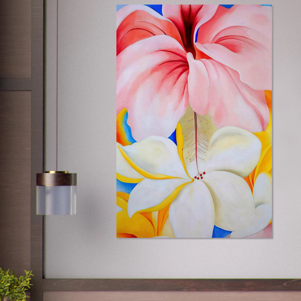 Hibiscus with Plumeria Poster | Georgia O'Keeffe Poster | Georgia O Keeffe Prints