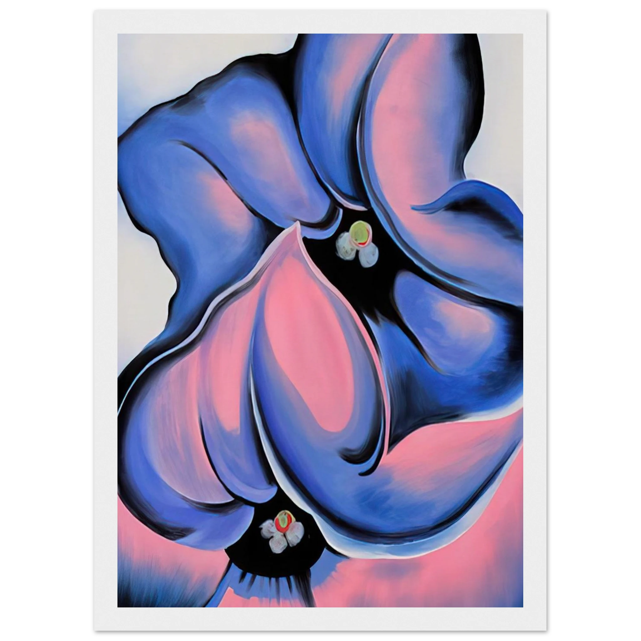 Purple Petunia Framed Poster | Georgia O'Keeffe Framed Prints Wall Art | Georgia O Keeffe Prints