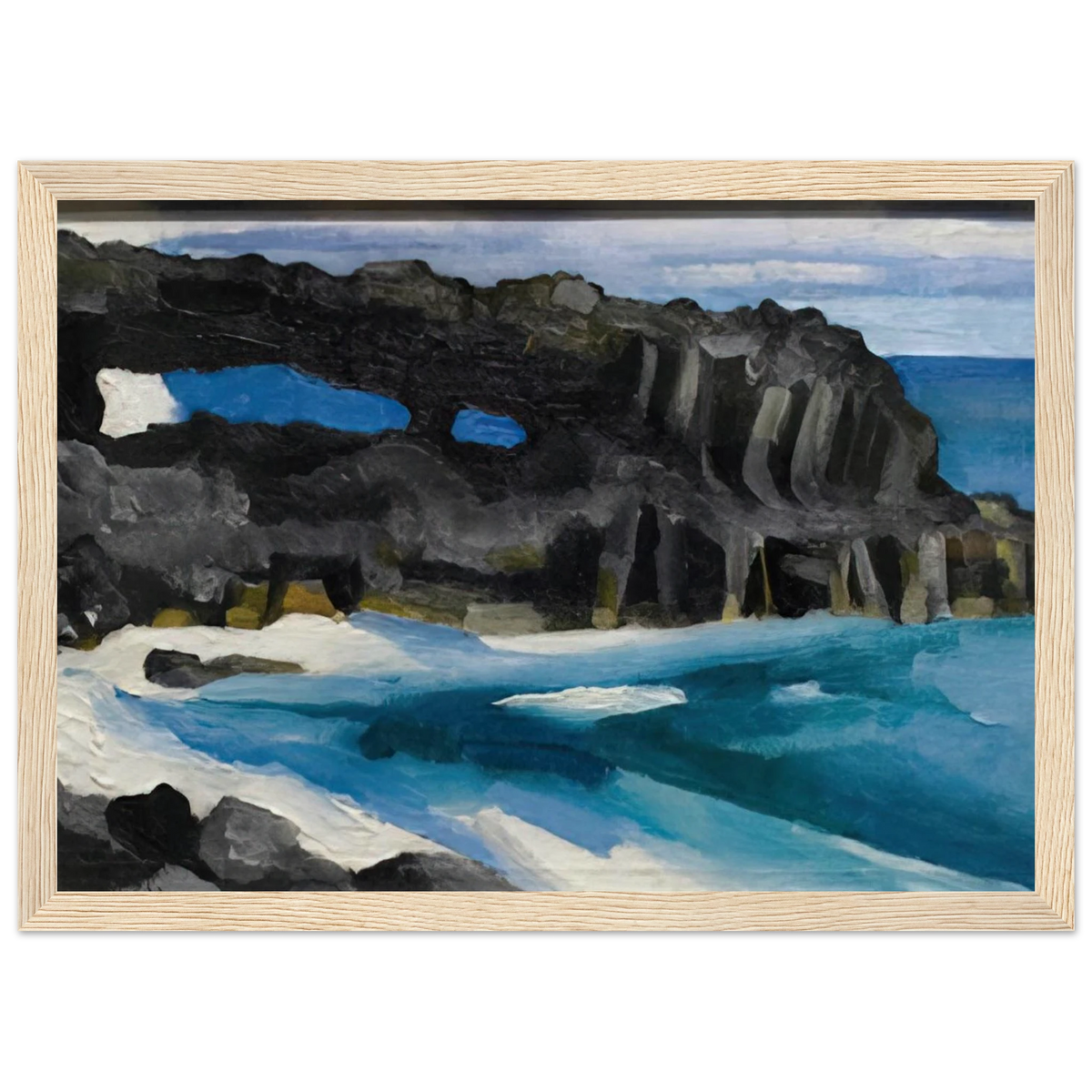 Black Lava Bridge, Hana Coast-No. II Framed Poster | Georgia O'Keeffe Framed Prints Wall Art | Georgia O Keeffe Prints