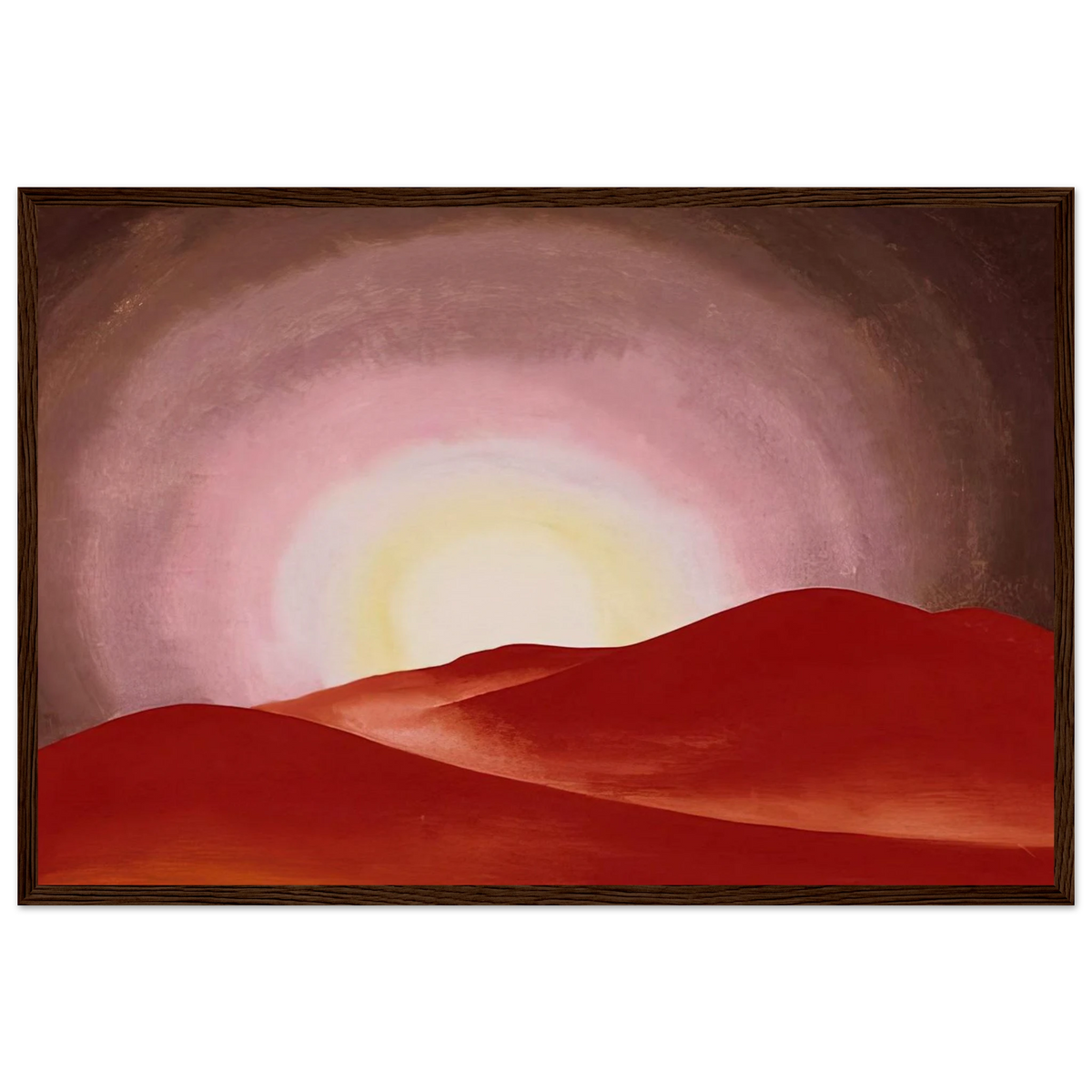 Red Hills, Lake George Framed Poster | Georgia O'Keeffe Framed Prints Wall Art | Georgia O Keeffe Prints