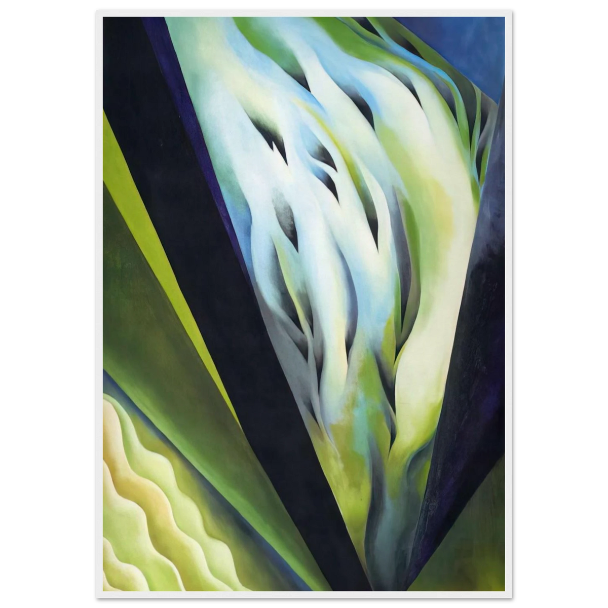 Blue and Green Music Framed Poster | Georgia O'Keeffe Framed Prints Wall Art | Georgia O Keeffe Prints