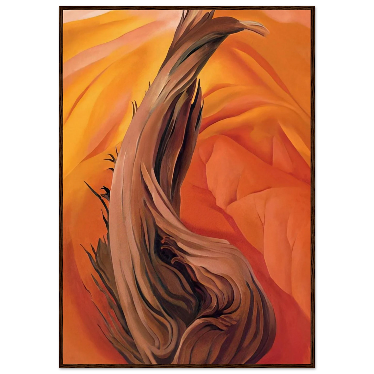 Stump in Red Hills Framed Poster | Georgia O'Keeffe Framed Prints Wall Art | Georgia O Keeffe Prints