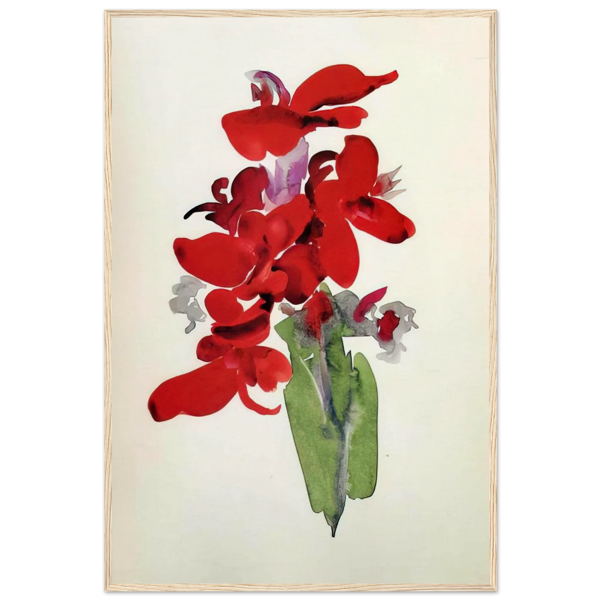 Red Canna Framed Poster | Georgia O'Keeffe Framed Prints Wall Art | Georgia O Keeffe Prints